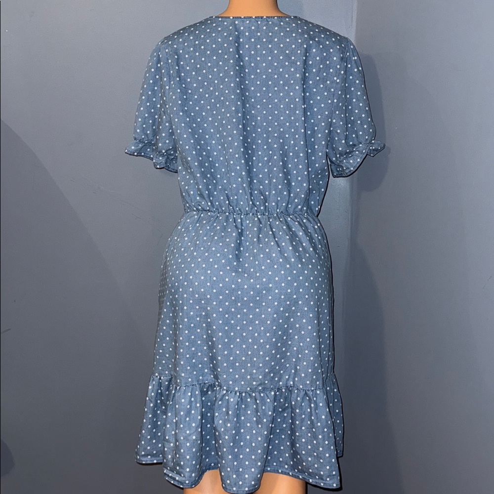 Robert Louis Polka Dot Button-Up Dress - Size large - Picture 6 of 7